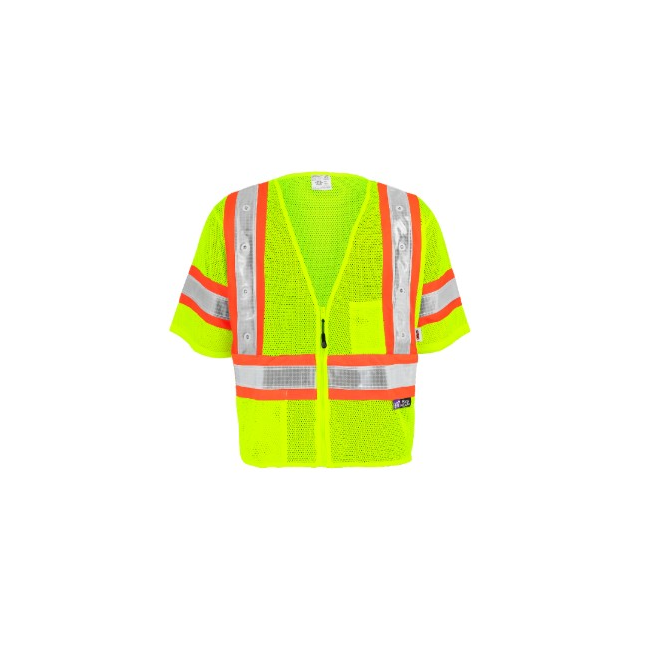FrogWear® HV High-Visibility Lightweight LED Mesh Safety Vest with Short Sleeves