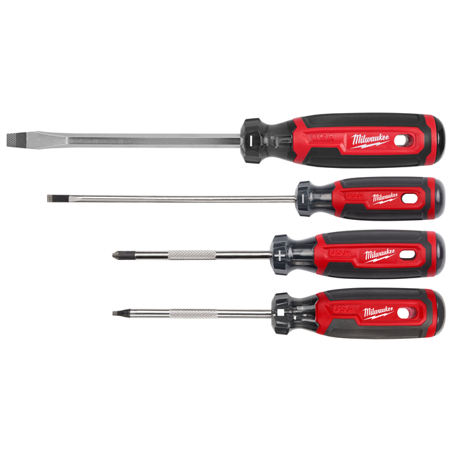 Milwaukee® Cushion Grip Screwdriver Set, 4 Pieces