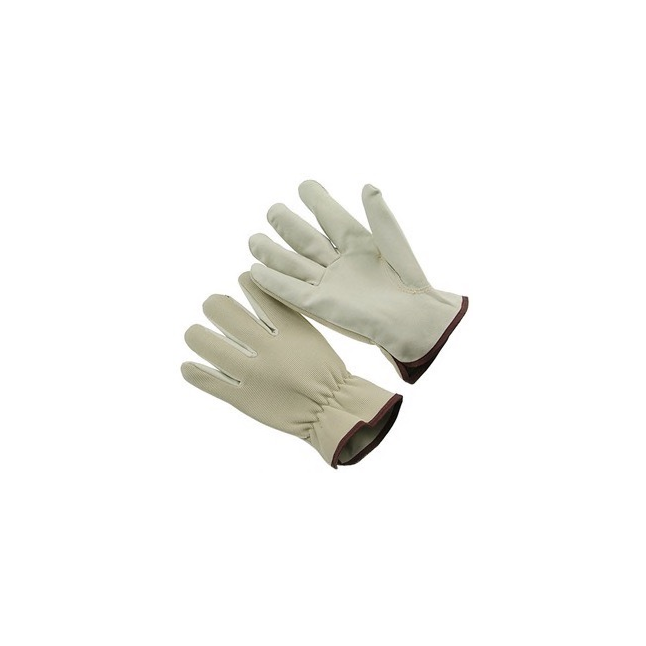 Synthetic Leather Palm Driving Glove with Leather Back