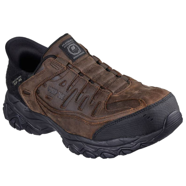 Skechers Men's Holdredge Composite Toe Slip-ins Work Shoe