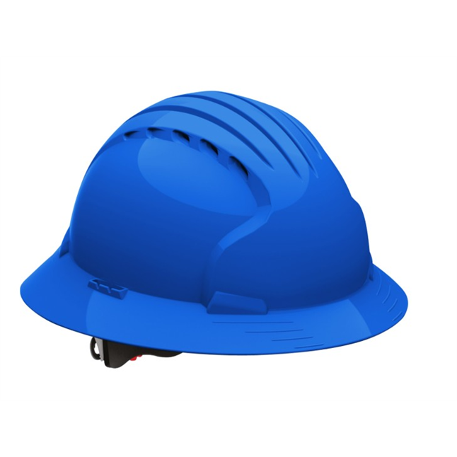 Evolution® Deluxe Full Brim Type I Hard Hat w/ 6-Point Ratchet Suspension, Vented