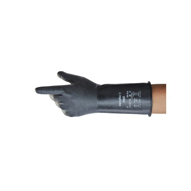 AlphaTec® 38-514 Butyl Chemical Resistant Gloves w/ Rough Finish