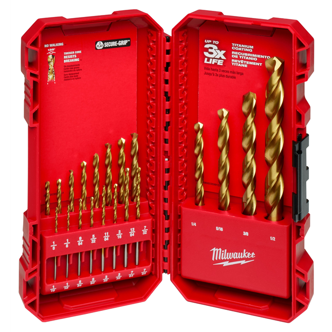Milwaukee® Titanium Drill Bit Set