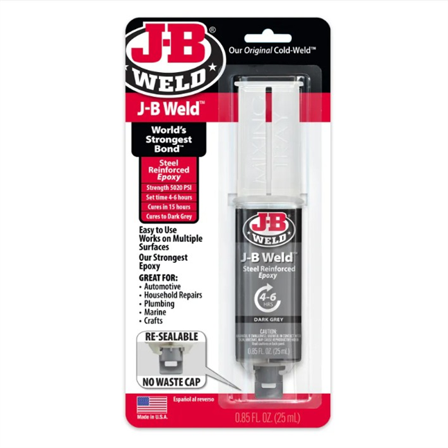 J-B Weld® Steel Reinforced Epoxy, 25 ml Syringe