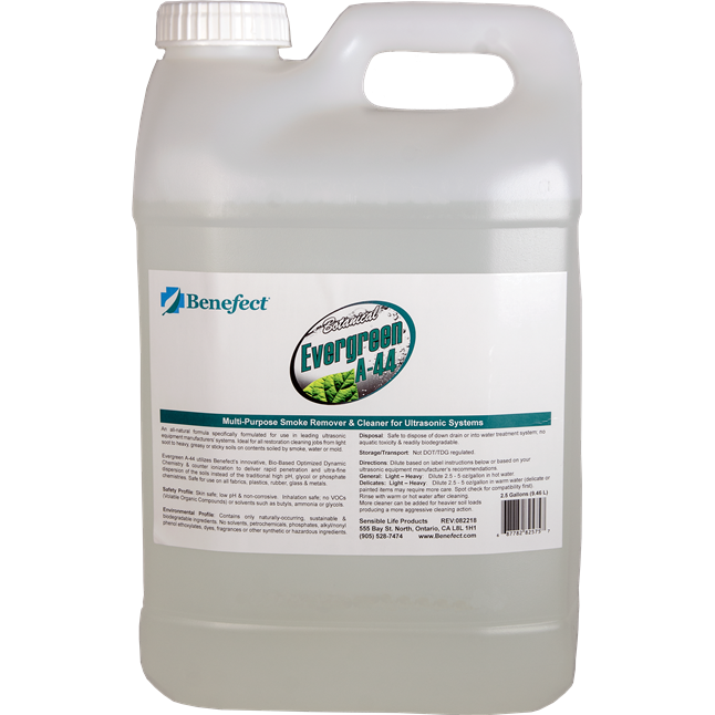 Benefect® Botanical Evergreen A44 Muti-Purpose Smoke Remover & Cleaner for Ultrasonic Systems, 2.5 Gallons