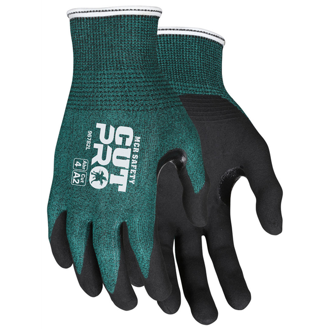 MCR Safety CutPro® 18 Gauge, Cut A2, Nitrile Coated Gloves