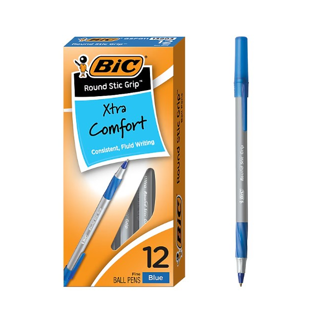 BIC® Xtra Comfort Round Stic Grip Ballpoint Pens