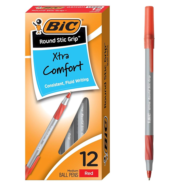 BIC® Xtra Comfort Round Stic Grip Ballpoint Pens