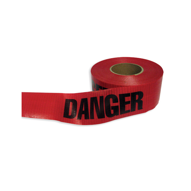 "DANGER" Reinforced Barricade Tape, 3" x 500'