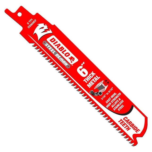 Diablo Steel Demon™ Carbode Reciprocating Saw Blades for Thick Metal, 10/pack