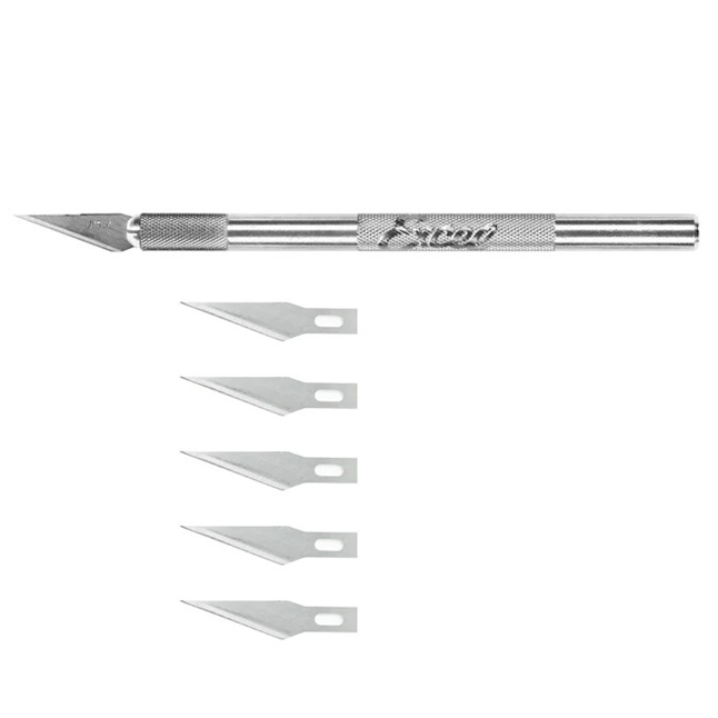 Excel K1 Aluminum Knife w/ 5 No.11 Blades