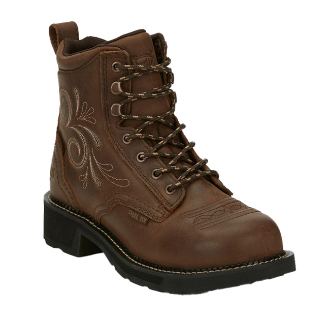 Justin Men's 6" Katerina Wateproof Steel Toe Boot