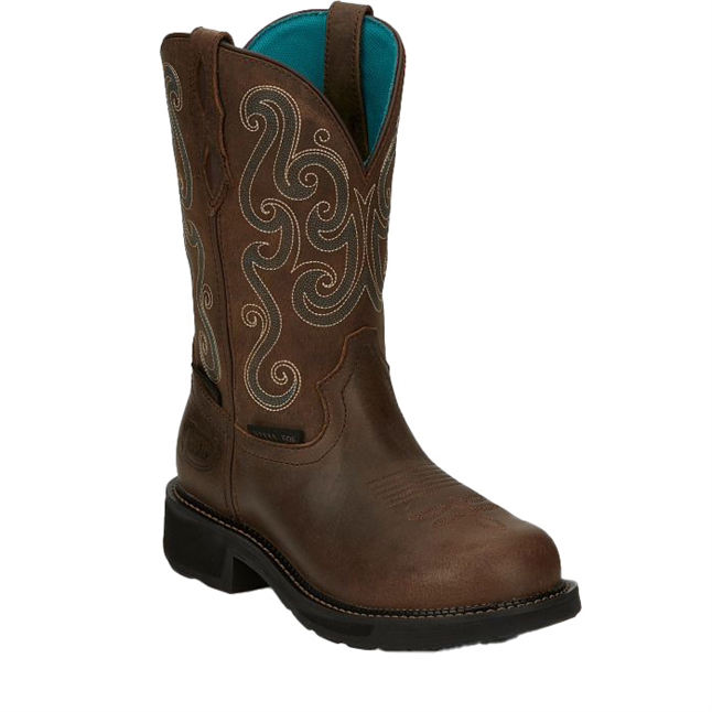 Justin Women's 11" Tasha Waterproof Steel Toe Boot