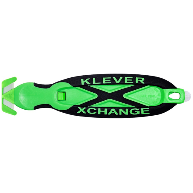 Klever Kleen™ Box Cutter: Recessed & Hook Blade, 5-3/4" Blade Length