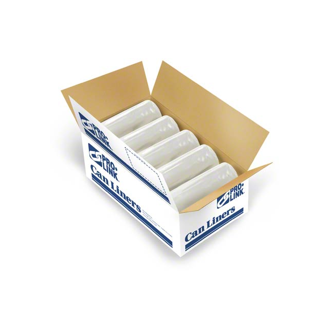 PRO-LINK® ThickSkins™ 1.3 mil Clear Trash Can Liner, 38" x 58"