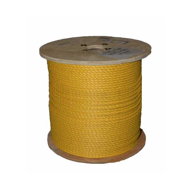 3 Strand Polypropylene Rope, Yellow