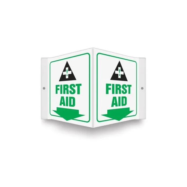 Accuform® Projection™ 3D First Aid Sign, 6" x 5"
