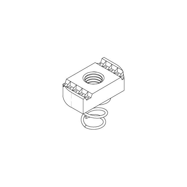 Strut Nut w/ Short Spring, EG