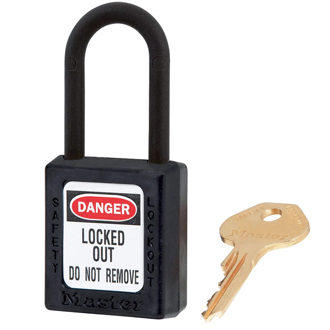 Master Lock® 406 Series Thermoplastic Safety Padlock, Keyed Different