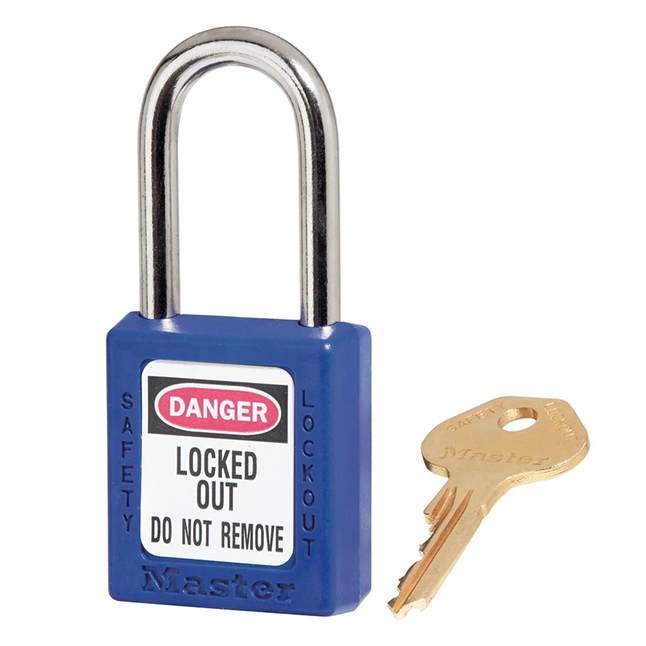 Master Lock® 410 Series Thermoplastic Safety Padlock, Keyed Differently