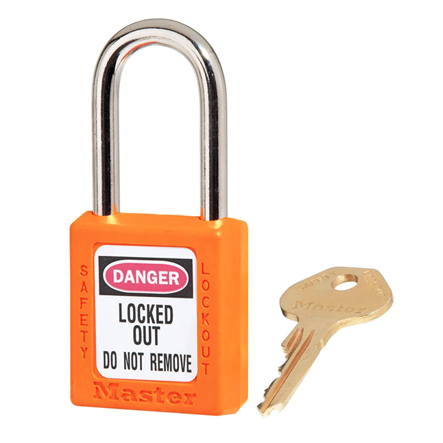 Master Lock® 410 Series Thermoplastic Safety Padlock, Keyed Differently