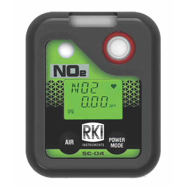 RKI SC-04 Series Single Gas Detector for NO2 (Nitrogen Dioxide), 0-20 ppm Range