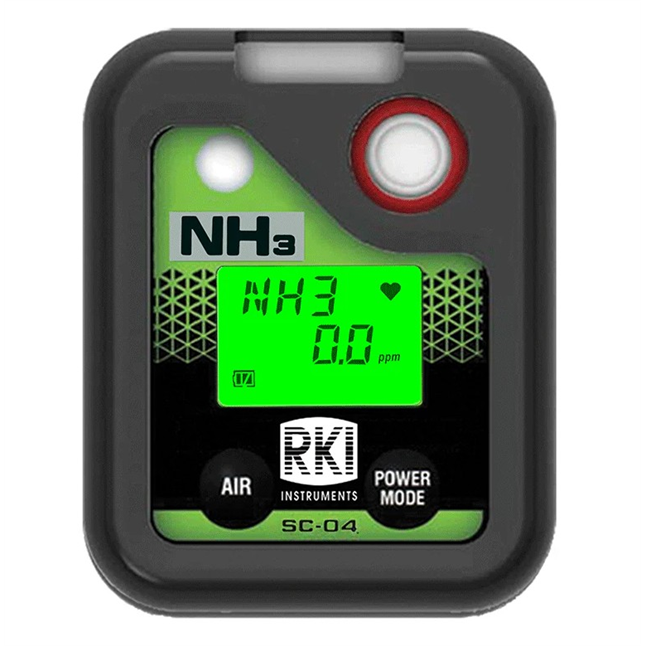RKI SC-04 Series Single Gas Detector for NH3 (Ammonia), 0-400 ppm Range