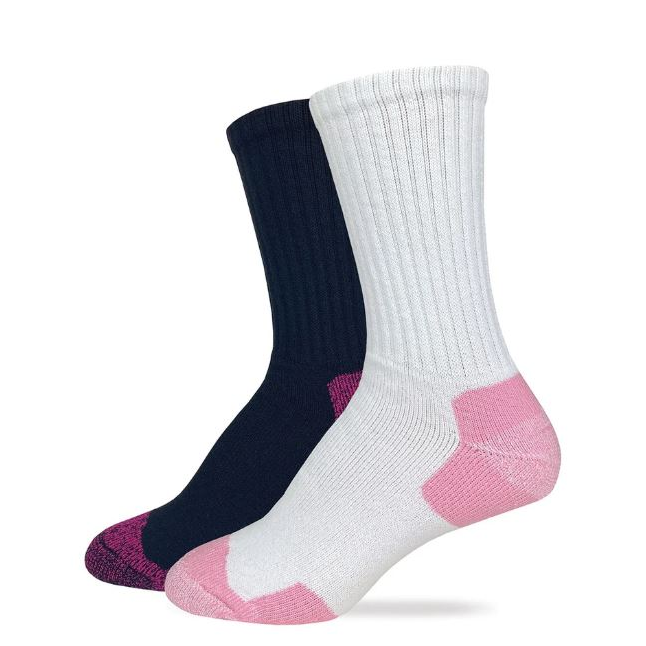 Carolina Ultimate Ladies Ultra-Dri Everyday Crew Socks, 2 Pack