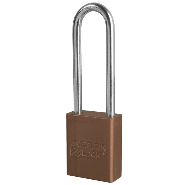 Master Lock® A1107 Series Anodized Aluminum 3" Safety Padlock, Keyed Alike
