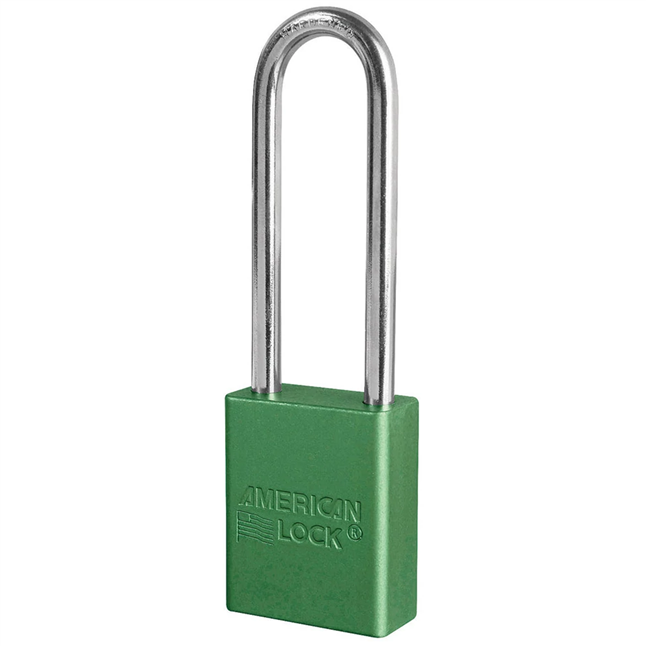 Master Lock® A1107 Series Anodized Aluminum 3" Safety Padlock, Keyed Alike