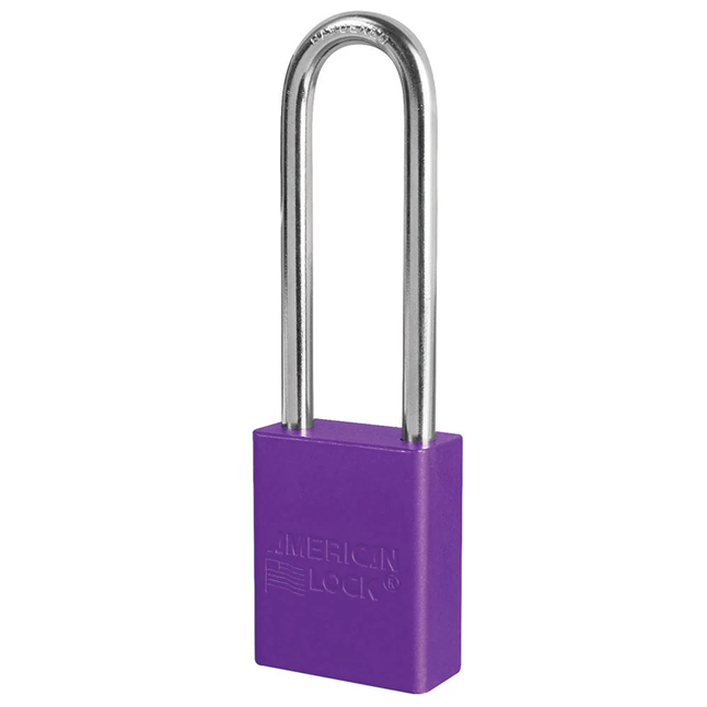 Master Lock® A1107 Series Anodized Aluminum 3" Safety Padlock, Keyed Different