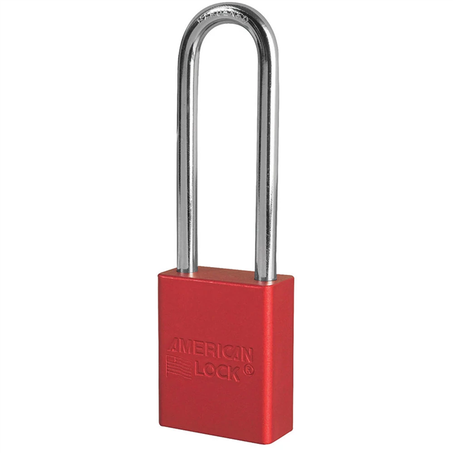 Master Lock® A1107 Series Anodized Aluminum 3" Safety Padlock, Master Keyed
