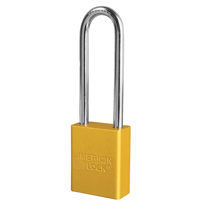 Master Lock® A1107 Series Anodized Aluminum 3" Safety Padlock, Keyed Alike