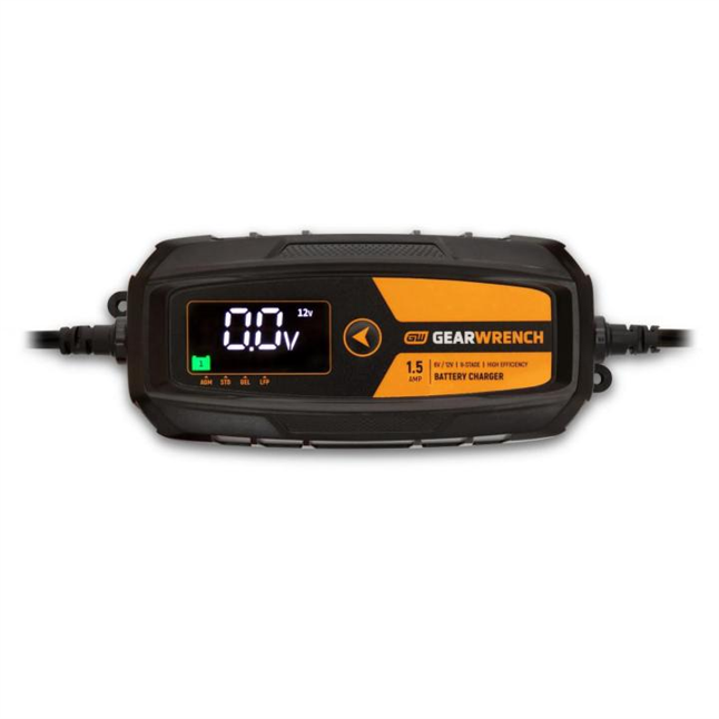 GEARWRENCH® 1.5A 6V/12V Battery Charger & Maintainer