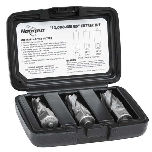 Hougen® 12000 Series Annular Cutter Kit w/ Pilot, 1" Depth