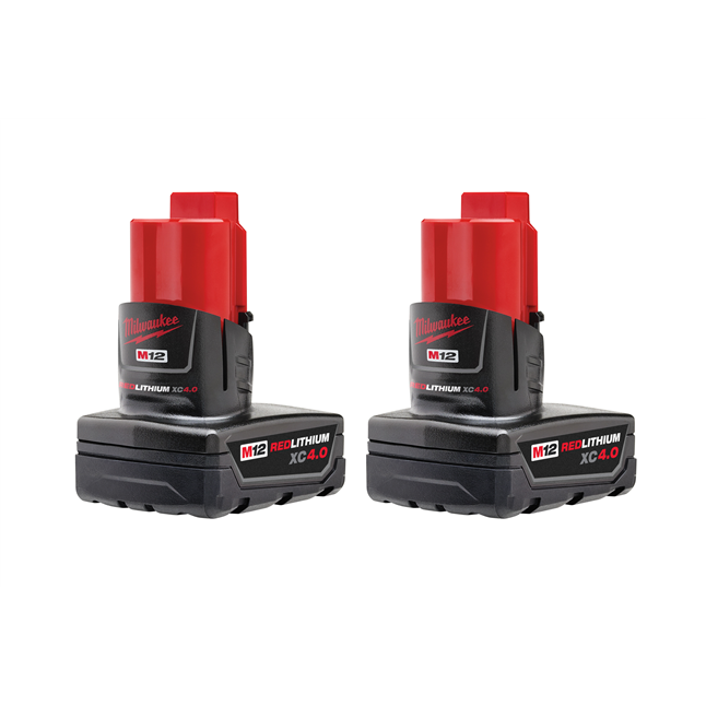 M12™ REDLITHIUM™ XC4.0 Battery, 2 Pack