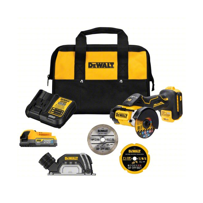 DeWalt 3" Compact Cut Off Saw Kit, W/Battery, Charger