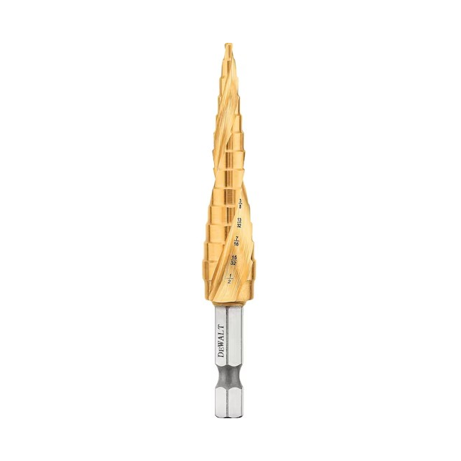 DeWALT® IMPACT READY® Step Drill Bit w/ Titanium Nitride Coating