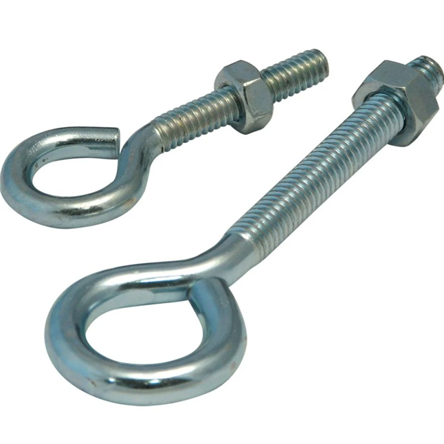 Zinc Chromate Eyebolt with Nut, 1/2"