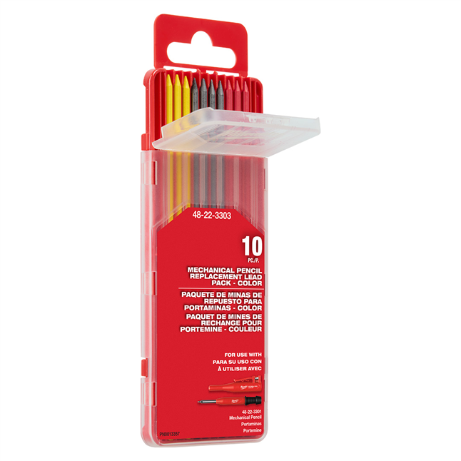 Milwaukee® Mechanical Pencil Color Replacement Lead, 10 Pieces