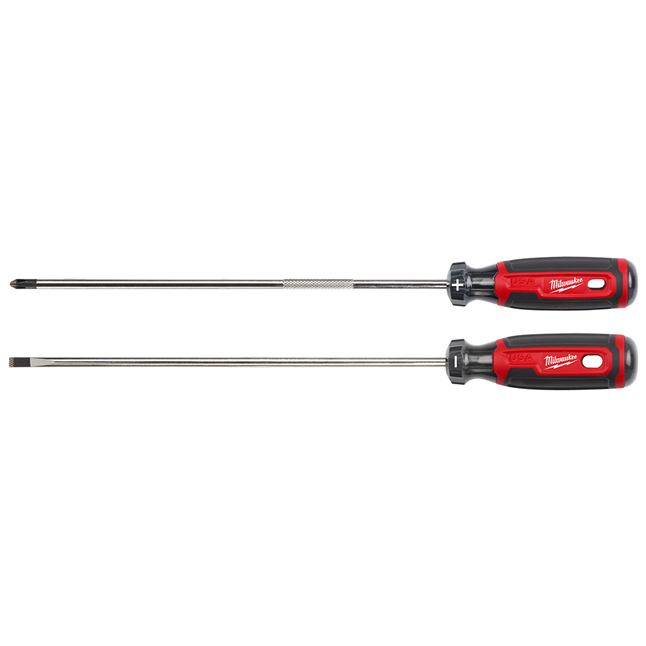 Milwaukee® 10" Cushoin Grip Screwdriver Set, 2 Pieces