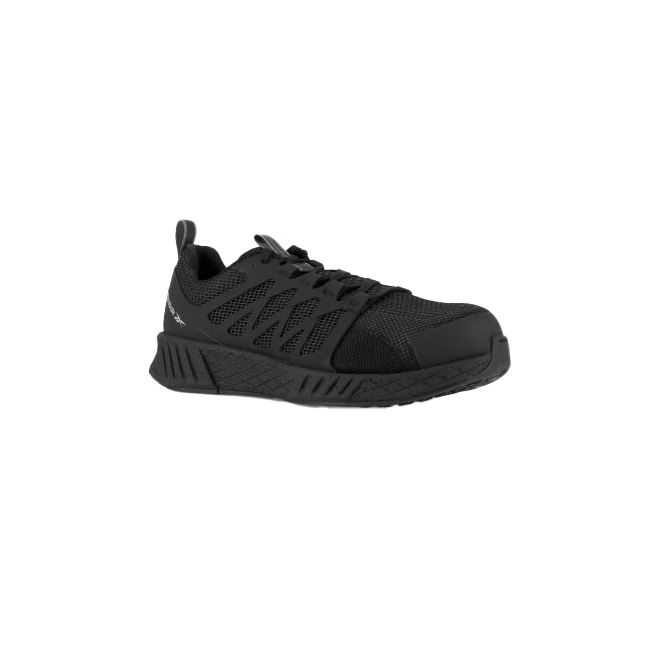 Reebok Flexweave comp toe sneaker, black, men's
