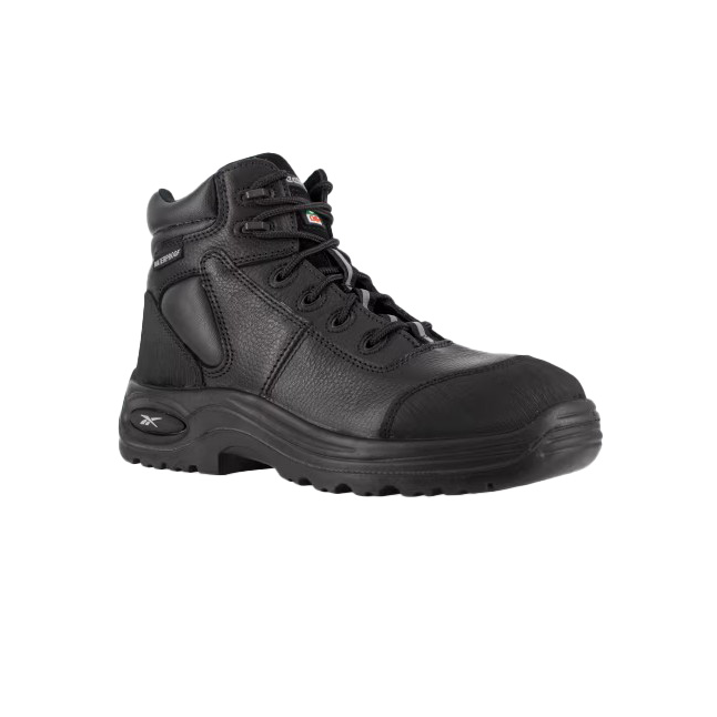 Reebok waterproof composite toe hiker, 6", men's, black