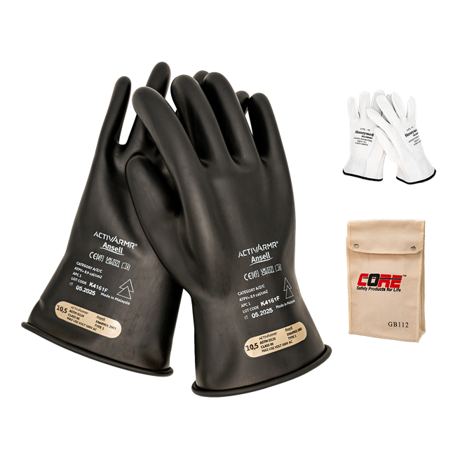 DiVal Electrical Glove Kit, Class 00, Black