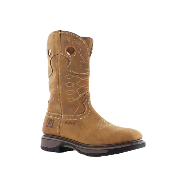 Frye Safety-Crafted steel toe boot, tan, men's