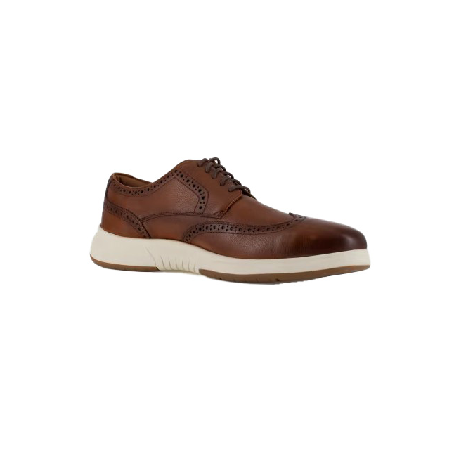 Florsheim wingtip, SD, oxford steel toe, brown, men's