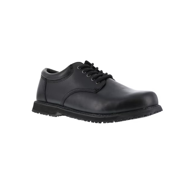 Grabbers soft toed oxford, black, men's