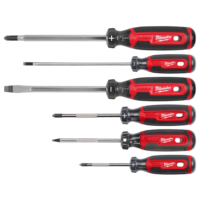 Milwaukee® Cushion Grip Screwdriver Set, 6 Pieces