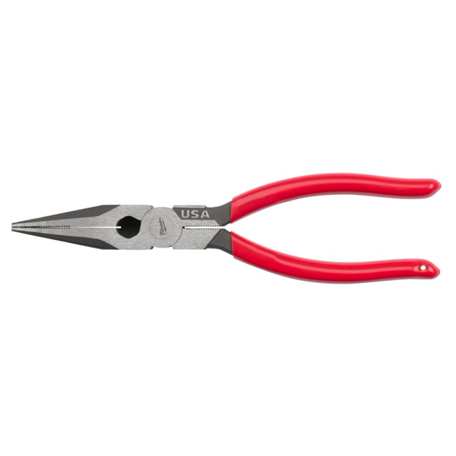 Milwaukee 8" Neddle Nose Pliers w/ Dipped Grip Main Image