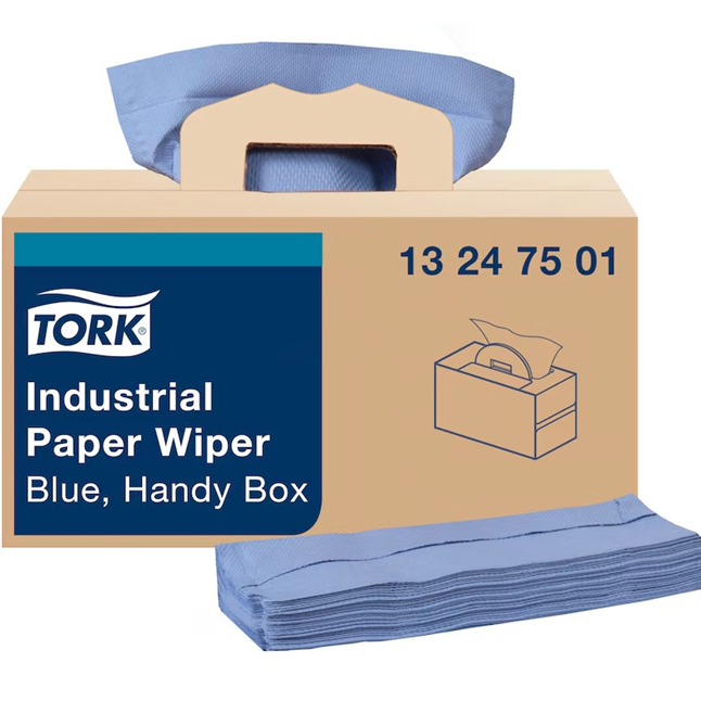 Tork Industrial Wiper Blue 180 sheets per box